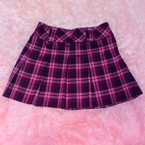 Wild Fable Plaid Pleated Mini Skirt w/ Belt Loops